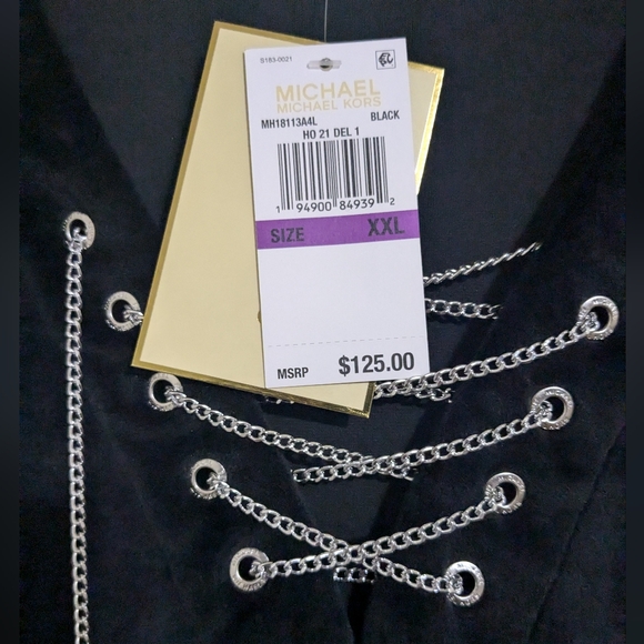 Michael Kors Plus Size Velour Velvet Tunic Dress - XXL - Picture 8 of 9